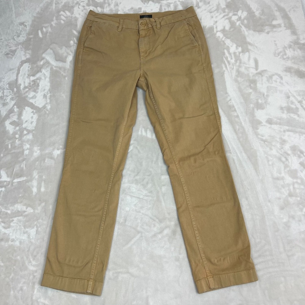 J Crew Pants Womens 28 Tall Tan Slim Broken In Boyfriend Ankle Chino Baggy Loose
